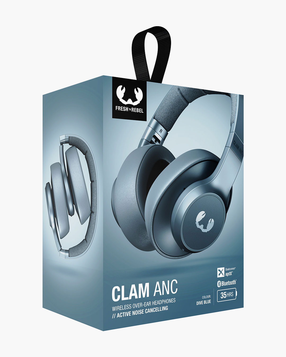 Fresh 'n Rebel - Clam ANC - Wireless over-ear headphones with active noise cancelling - Dive Blue