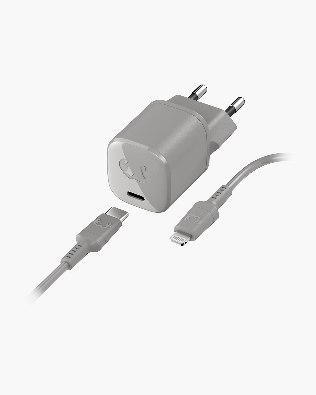 Fresh 'n Rebel - USB-C Mini Charger 18W + Apple Lightning Cable 1,5m - Ice Grey