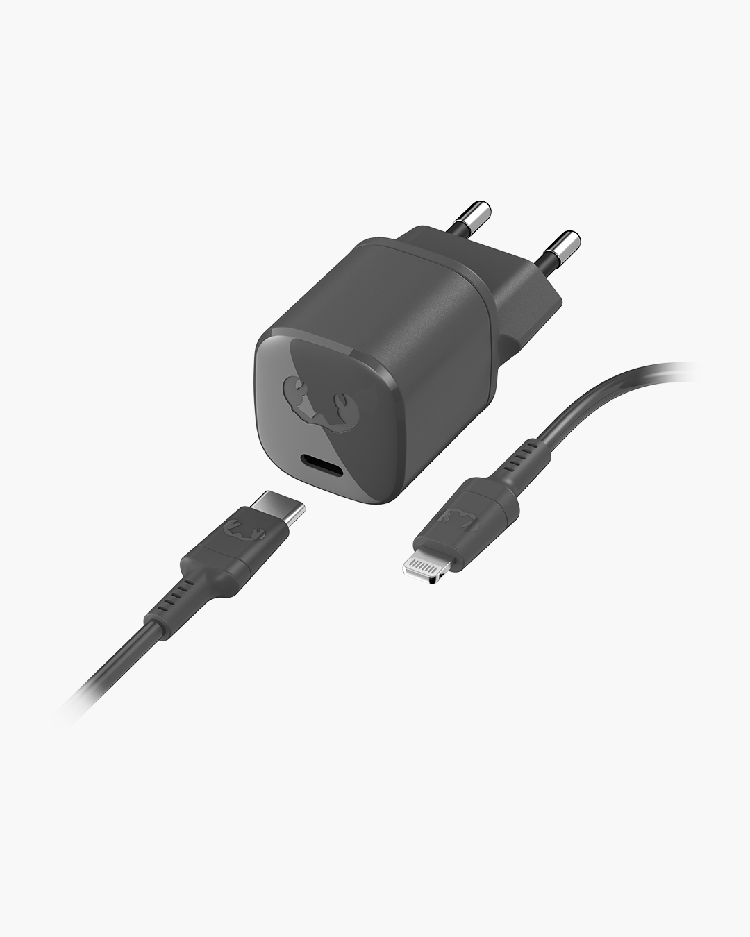 Fresh 'n Rebel - USB-C Mini Charger 18W + Apple Lightning Cable 1,5m - Storm Grey