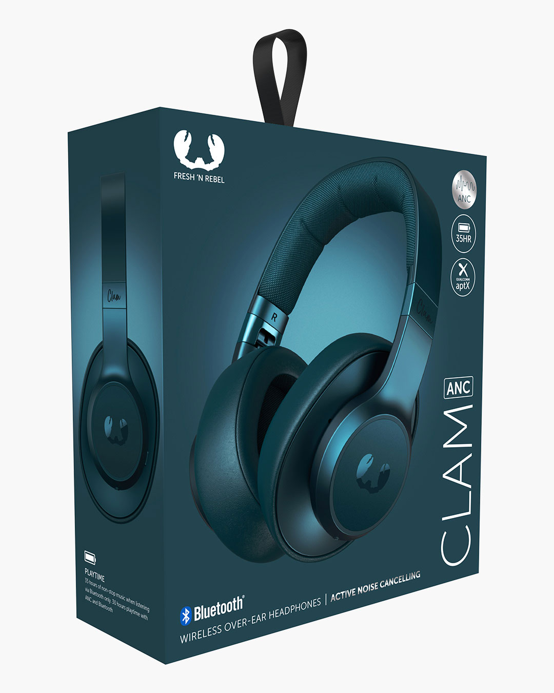 Fresh 'n Rebel - Clam ANC - Wireless over-ear headphones with active noise cancelling - Petrol Blue