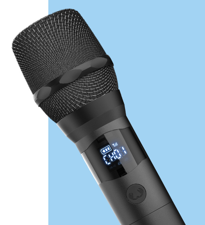 Fresh 'n Rebel - Wireless Microphone Set - Built-in LED display