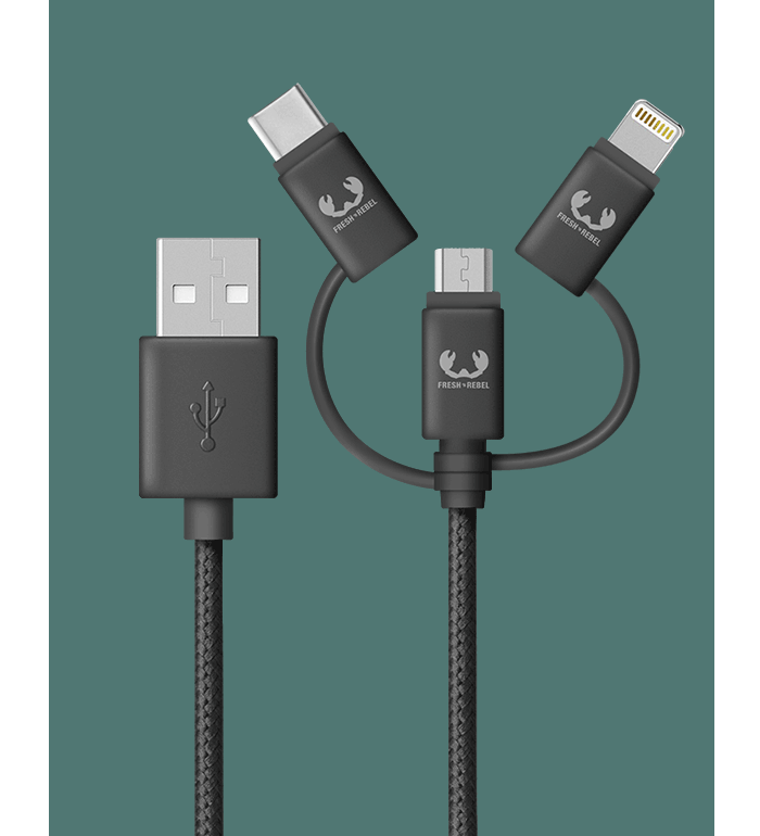 Fresh 'n Rebel - USB 3-in-1 Cable - Connections