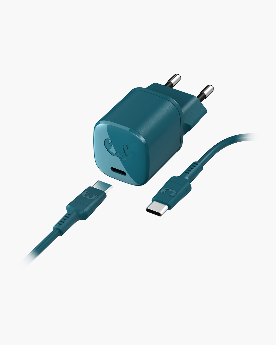 Fresh 'n Rebel - USB-C Mini Charger 18W + USB-C Cable 1,5m - Petrol Blue