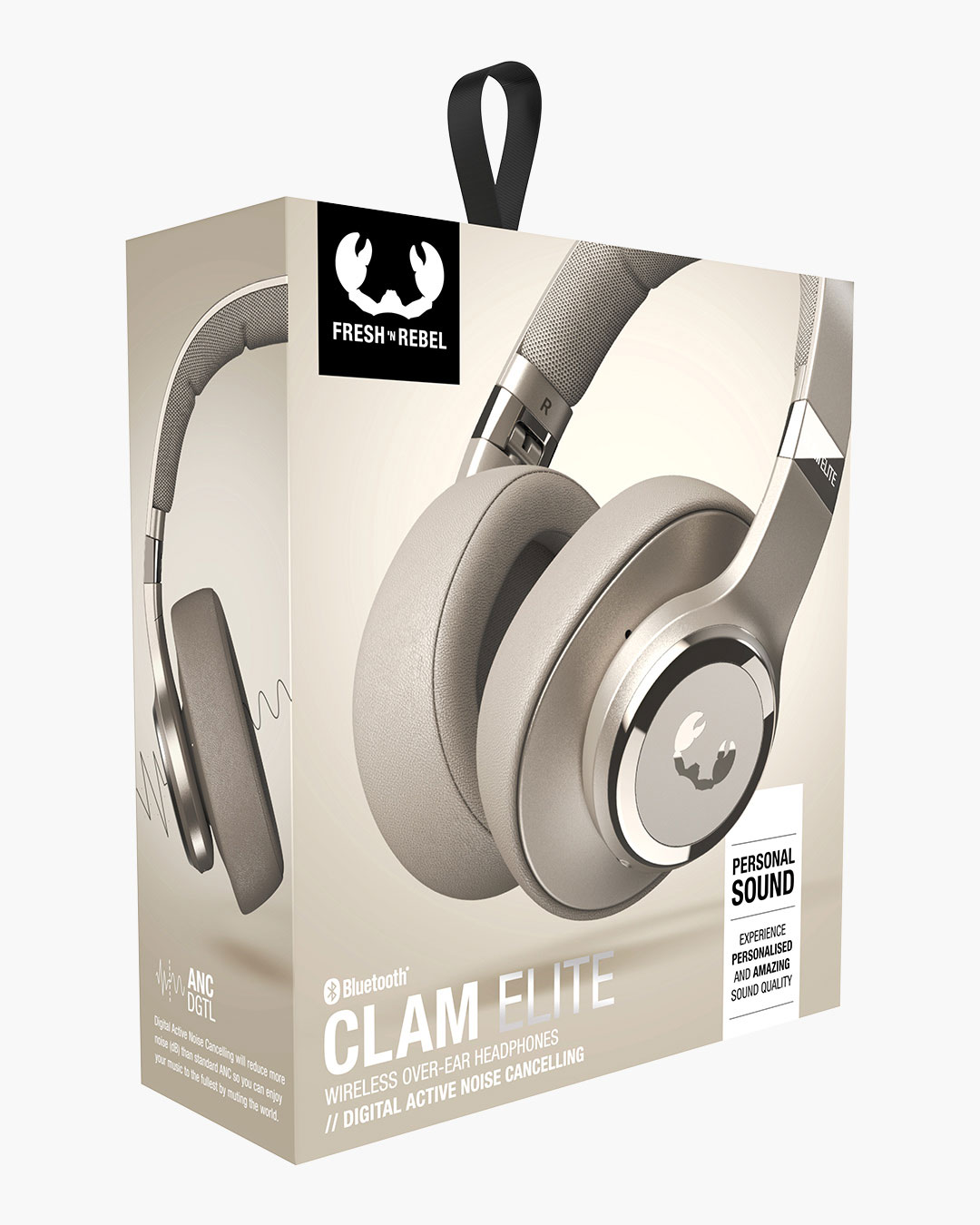 Fresh 'n Rebel - Clam Elite - Wireless over-ear headphones with digital noise cancelling - Silky Sand