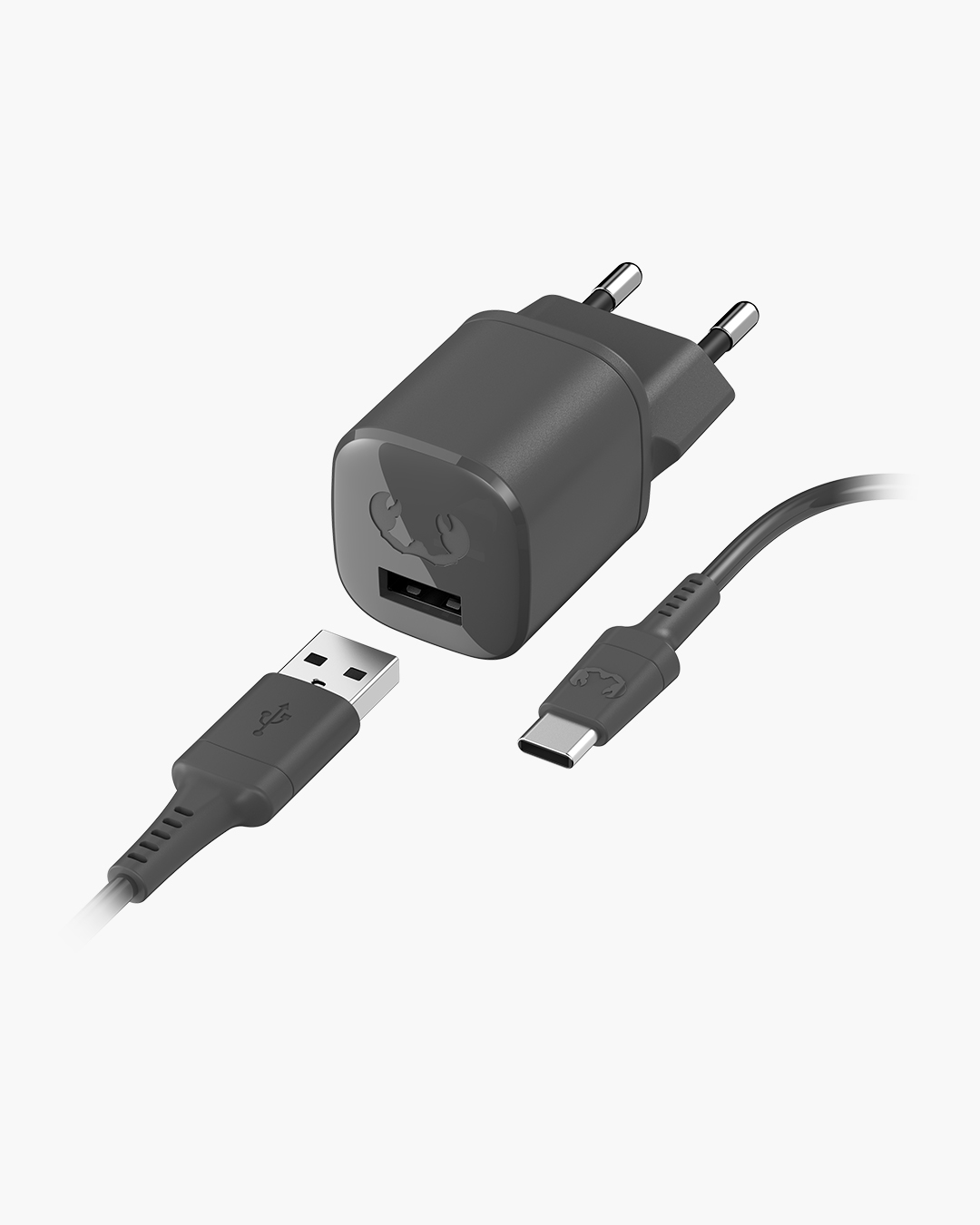 Fresh 'n Rebel - USB Mini Charger 12W + USB-C Cable 1,5m - Storm Grey