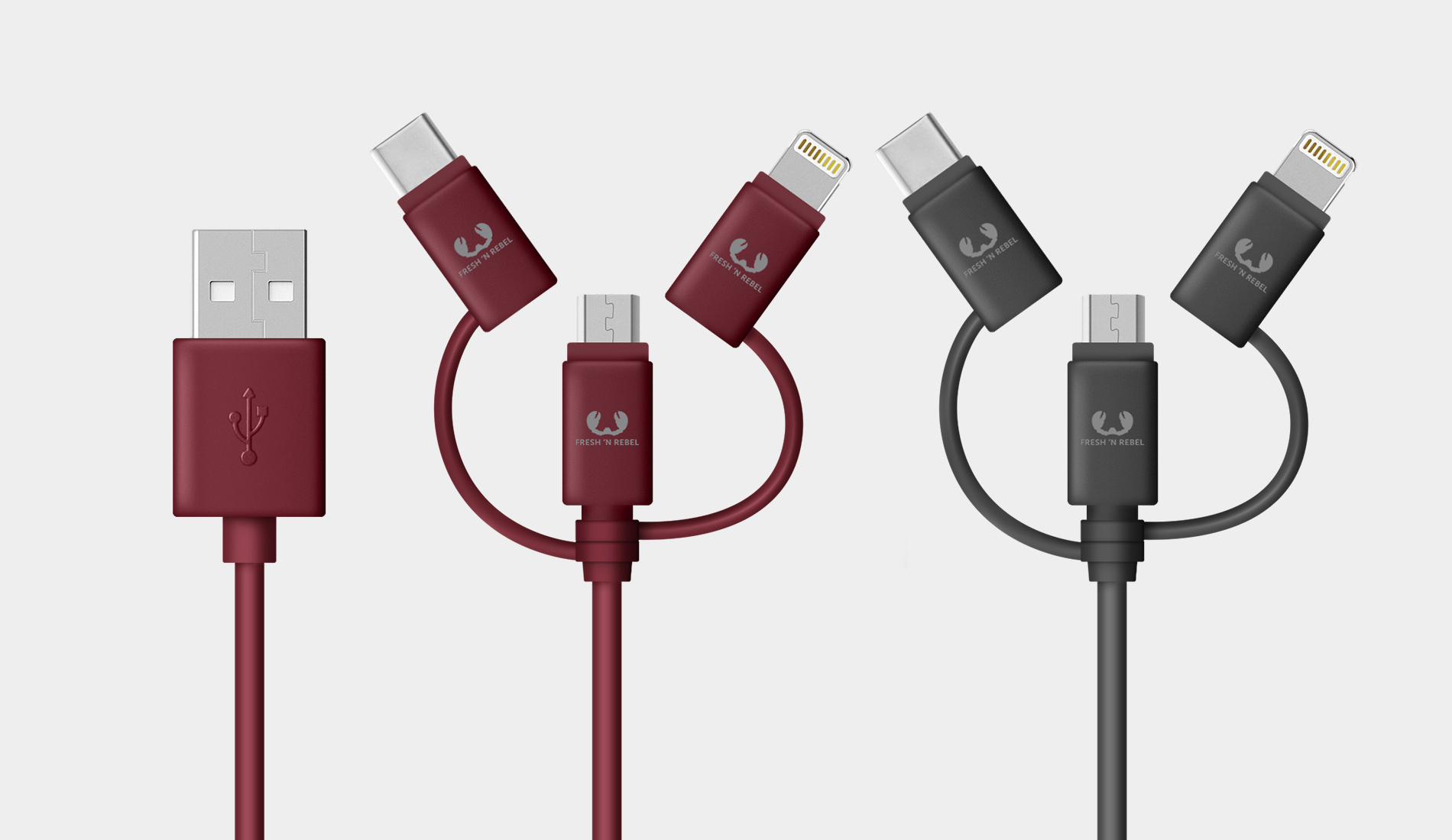 Fresh 'n Rebel USB 3-in-1 charging cable | Order online now