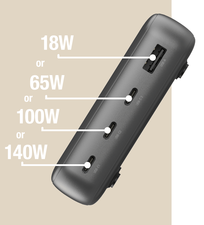 Fresh 'n Rebel - 140W GaN3 Charging Station - Charging